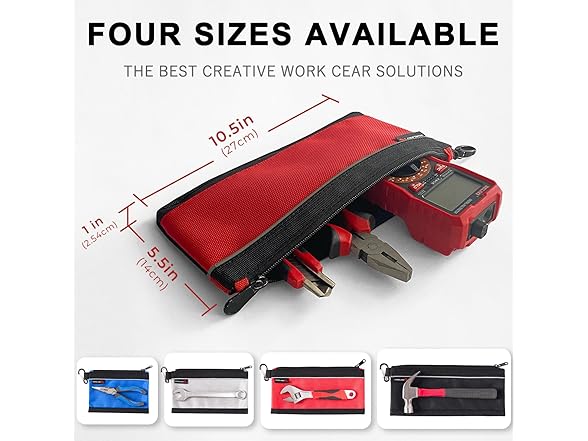 IRONLAND Small Tool Pouches with Zipper