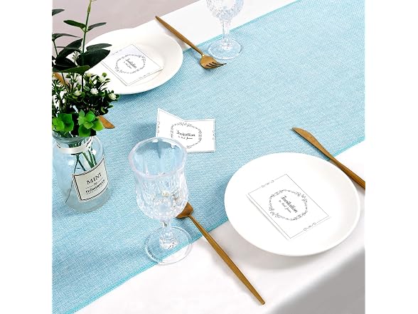 LuoluoHouse Burlap Table Runner Baby