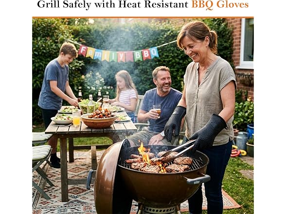 FIRERIOT BBQ Tray Set w/ Heat Resistant Gloves