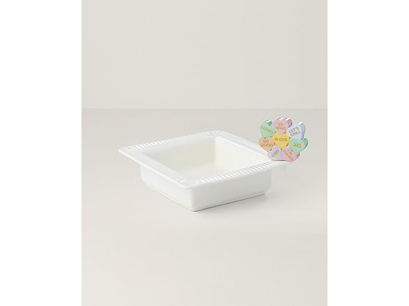 Lenox  Profile Poppers Square Bowl & Heart Candy Set
