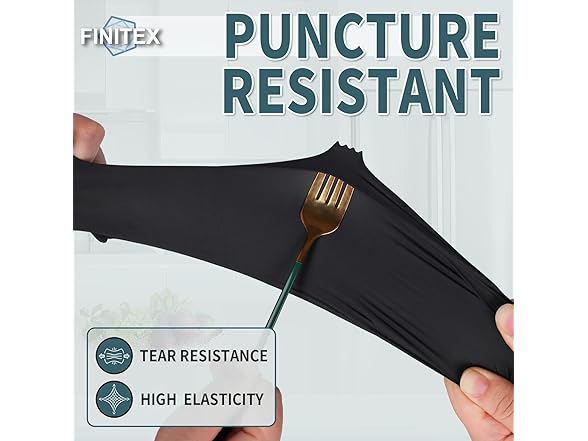 FINITEX 5mil Black Nitrile Disposable 1000ct Gloves