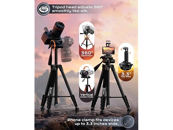 Aluminum Camera Tripod Stand | 73in