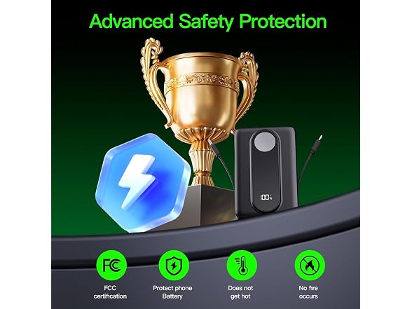 Magnetic Portable Charger 10000mAh, Power Bank with Built in Cable - Gallery 9