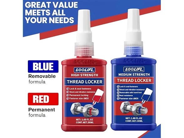 LOOLIFL CON-74 2 Pack Thread Locker