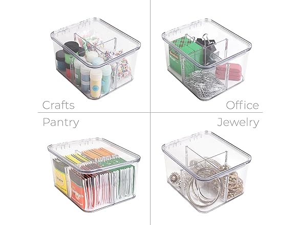 Smart Design 4-Compartment Tea Organizer