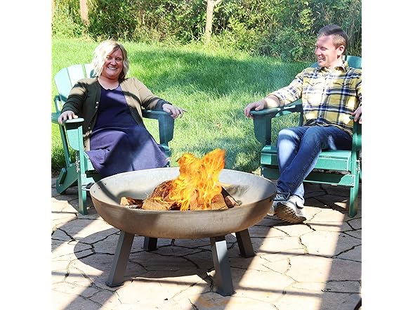 Sunnydaze 34-Inch Cast Iron Heavy-Duty Fire Pit