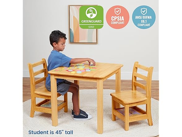 ECR4Kids Ladderback Chair w/Storage, 2Pk