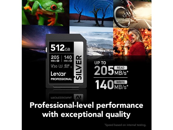 Lexar Silver SD Memory Card (512GB or 1TB)