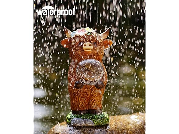 Outdoor Highland Cow Yard Statue 2-Pack
