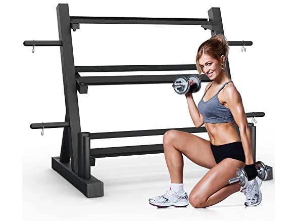 Okugafit Dumbbell Rack, Adjustable Width Weight Rack Fits Different Dumbbells, 3-Tier F2109016 - Sports "R" Us Ltd