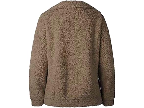Comeon Women (S) Coat Casual Lapel Fleece Jackets