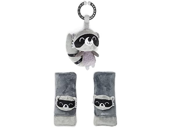 Diono Baby Racoon Car Seat Straps & Toy