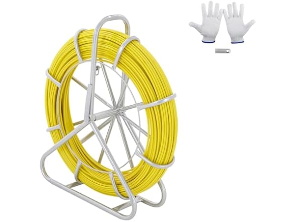 Fish Tape Fiberglass, 656 ft, 1/4 inch, Duct