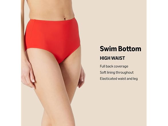 Amazon Essentials Women High Waist Swim Bottom