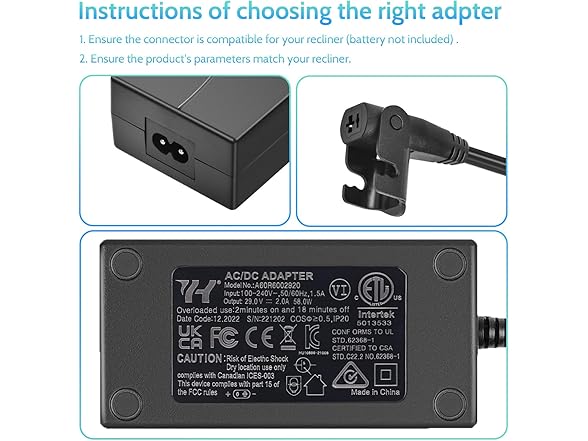 Sopito 29V Power Adapter Recliner Kit