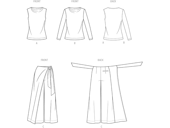 Know Me Misses' Trouser and Top Sewing Pattern