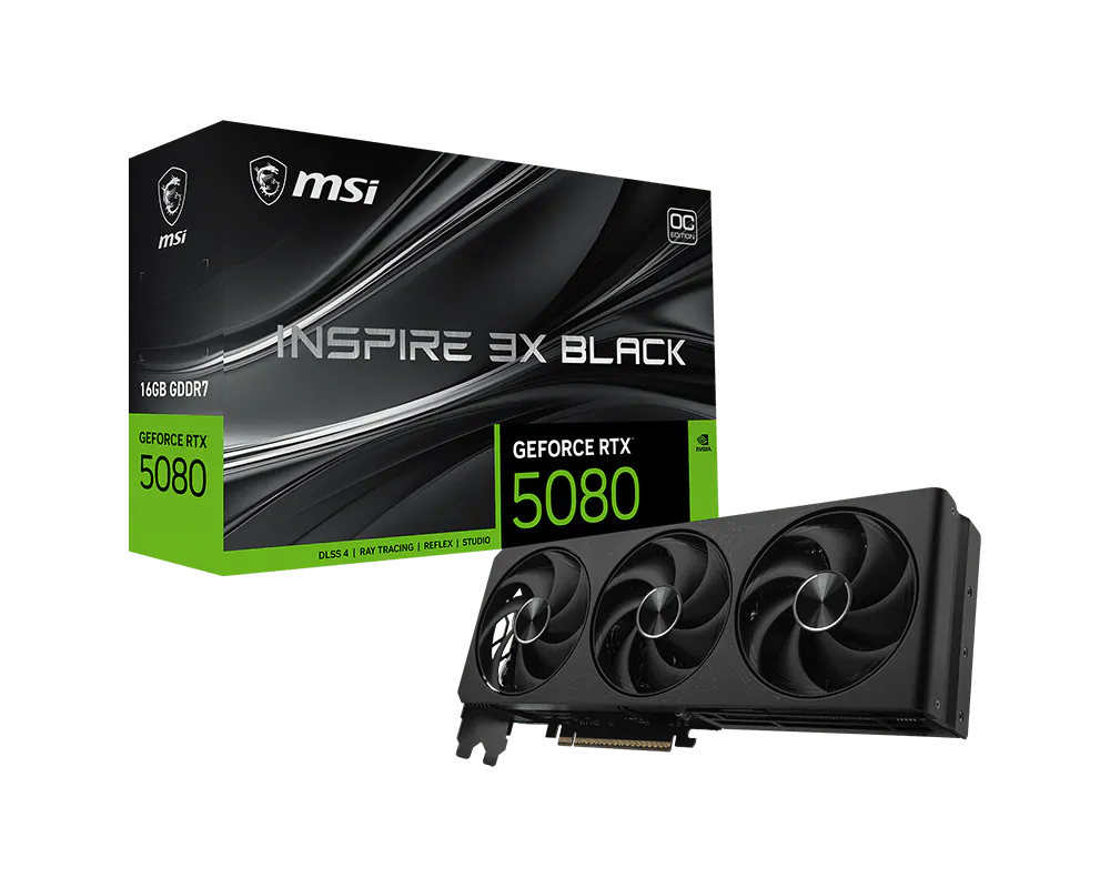 MSI GeForce RTX 5080 16G INSPIRE 3X OC BLACK - Gallery 2