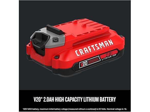 CRAFTSMAN V20 2Ah Lithium Ion Power Tool Battery 2-Pack and (Open Box)