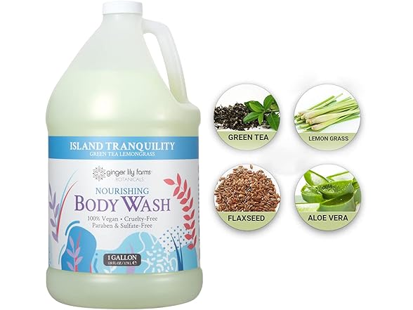Ginger Lily Farms Botanicals Body Wash, Island Tranquility