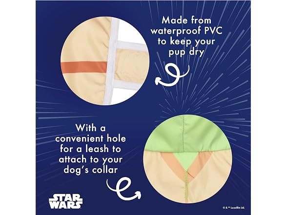 Star Wars for Pets Yoda Dog Raincoat