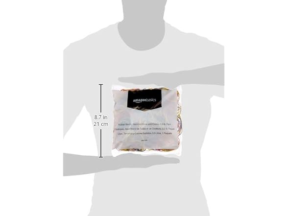 Amazon Basics Assorted Size and Color Rubber Bands