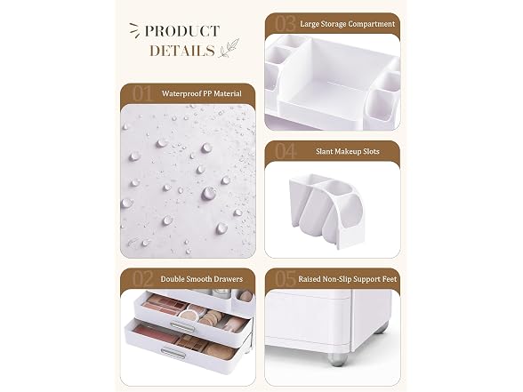 Large Makeup Organizer Countertop