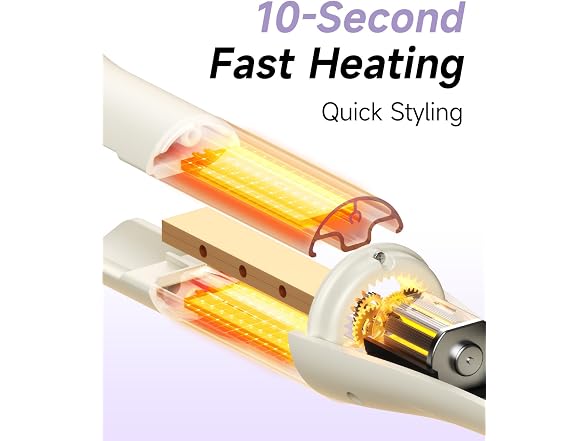 TSUYAGLA White 1"-1.25"-1.5" Barrels Automatic Curling Iron