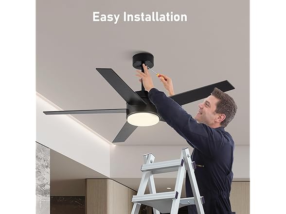 LOFIKEDI 52 Inch Modern Ceiling Fan