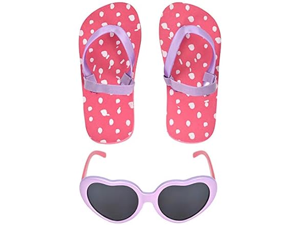 Heart Sunglasses & Flip Flop