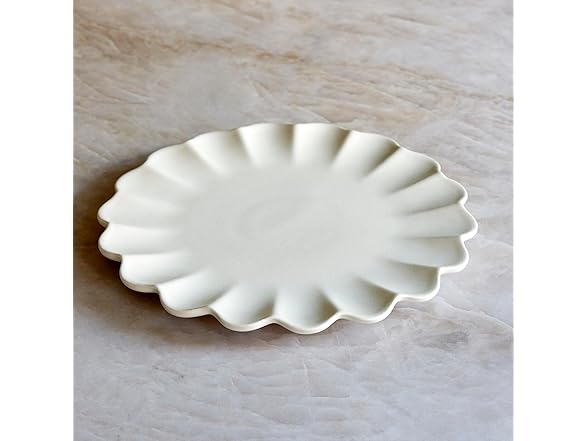 LEMIEUX ET CIE Dhalia 4-Piece Dinner Plate Set White