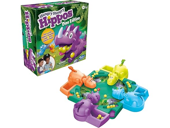 Hungry Hungry Hippos Dino Edition Board Game