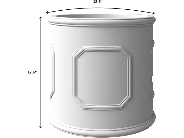 LeisureMod MP13W Meadow Planter White, 13"