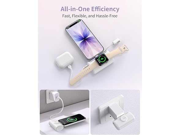 RORRY 3-in-1 Mini Power Bank 10000mAh USB-C