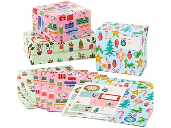 Hallmark Cute Christmas Flat Wrapping Paper