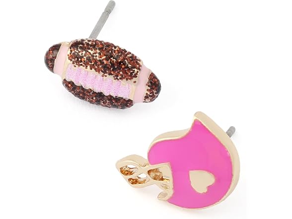 Betsey Johnson Women's Football Stud Earring Set