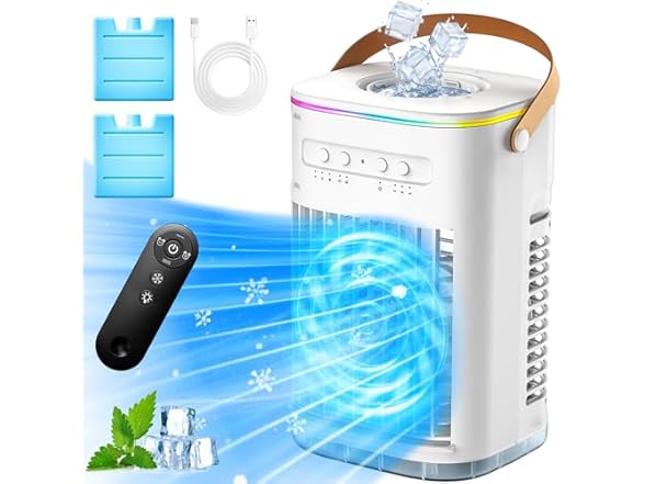 TEMEIKE 4-IN-1 Personal Air Conditioner with Remote
