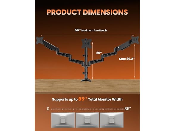 ErGear Triple Monitor Stand Fits Three - Gallery 3