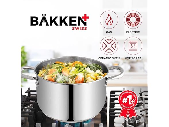 Bakken-Swiss 5-Qt Stainless Steel Stockpot