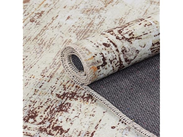 Superior Vintage Medallion Washable Rug Dove Collection