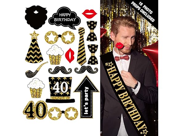 40th Birthday Decorations (76pack)