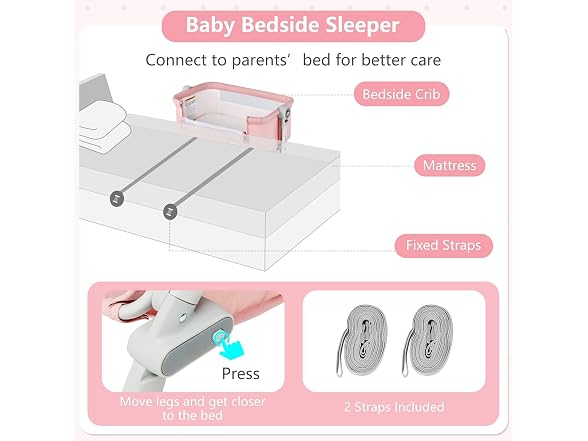 INFANS 3 in 1 Baby Bassinet