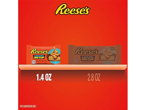 Reeses Big Cup Caramel PB Cups 1.4oz 16c