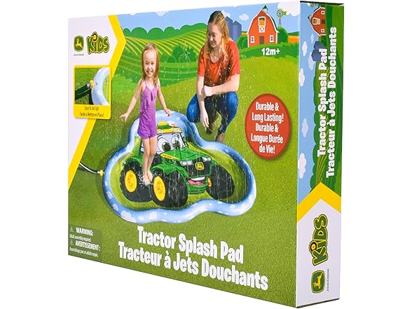 John Deere 3 in 1 Splash Pad Play Sprinkler