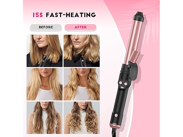 MESCOMB Dual Voltage Automatic Rotating Curling