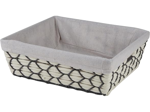Simplify Large Shelf Woven Tote in White
