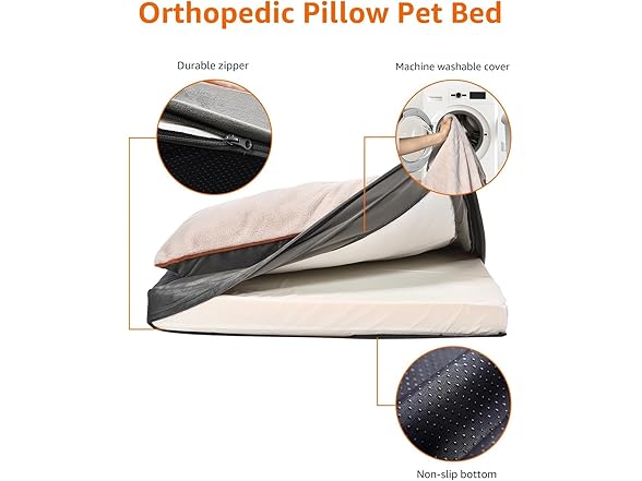 Amazon Basics Dog Bed with Cooling Gel Memory Foam