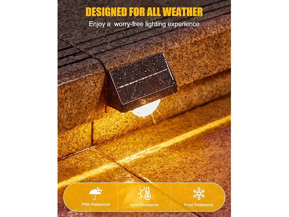 Brightown 4 Pack Solar Step Lights