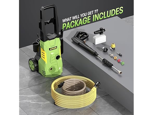 APIUEK 3800 PSI Electric Pressure Washer Green