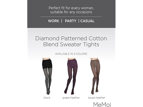 MeMoi Diamond Patterned Cotton Blend