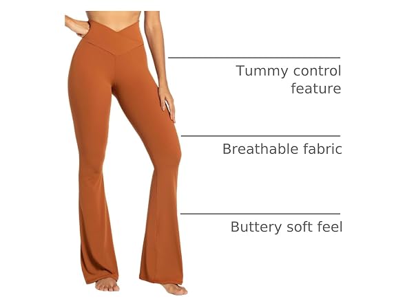 Sunzel Flare Leggings 34in S Coffee